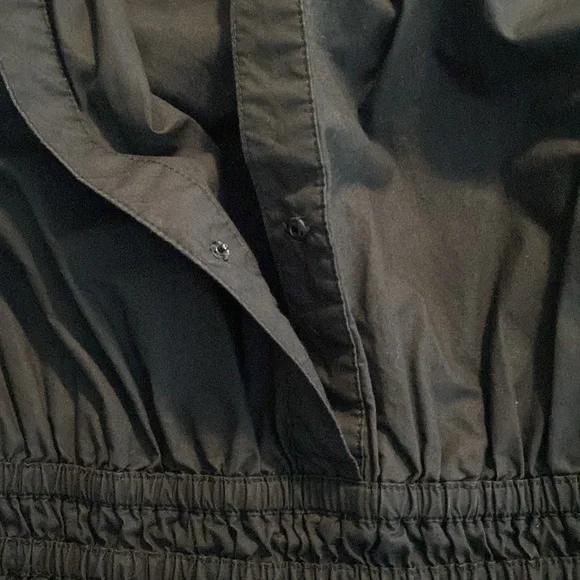 QUINCE 100% Organic Cotton Poplin Tiered Maxi Dress Black Size Small - Picture 8 of 14